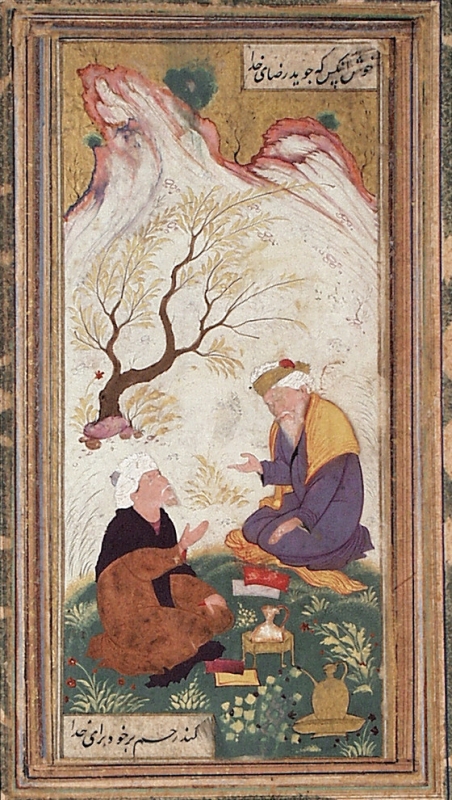 گفتگوی دو پیرمرد - نگارگری